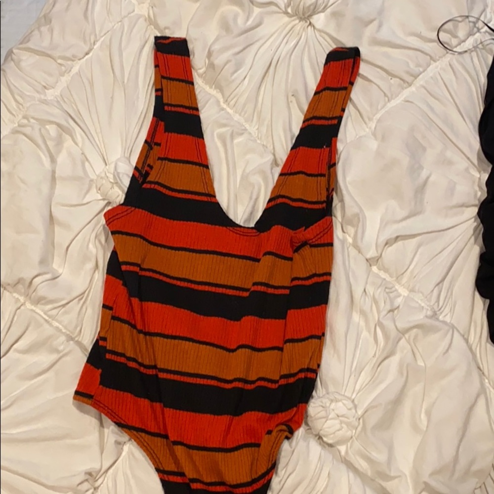 Striped Thong Free People Bodysuit